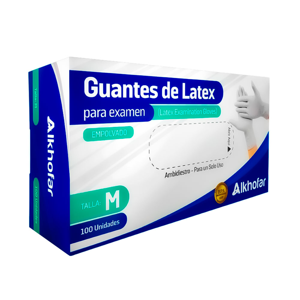 Guantes de Latex para exámen Talla M