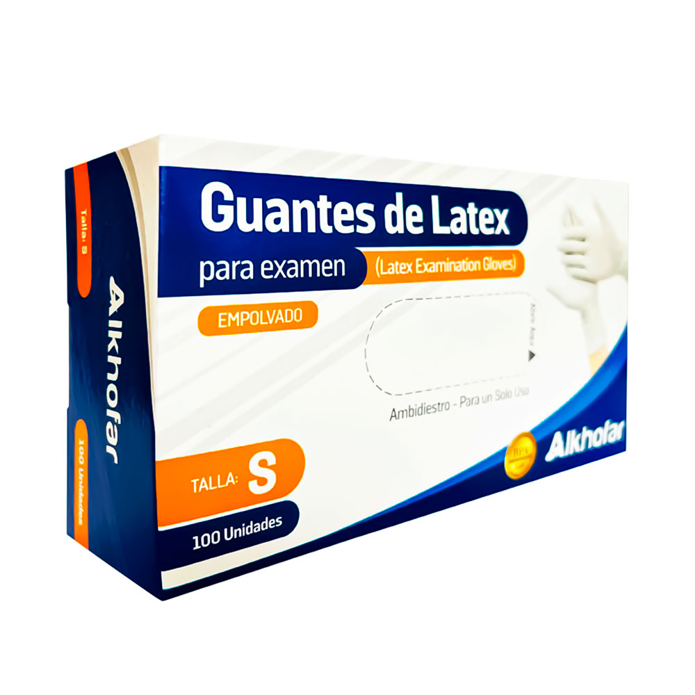 Guantes de Latex para exámen Talla S