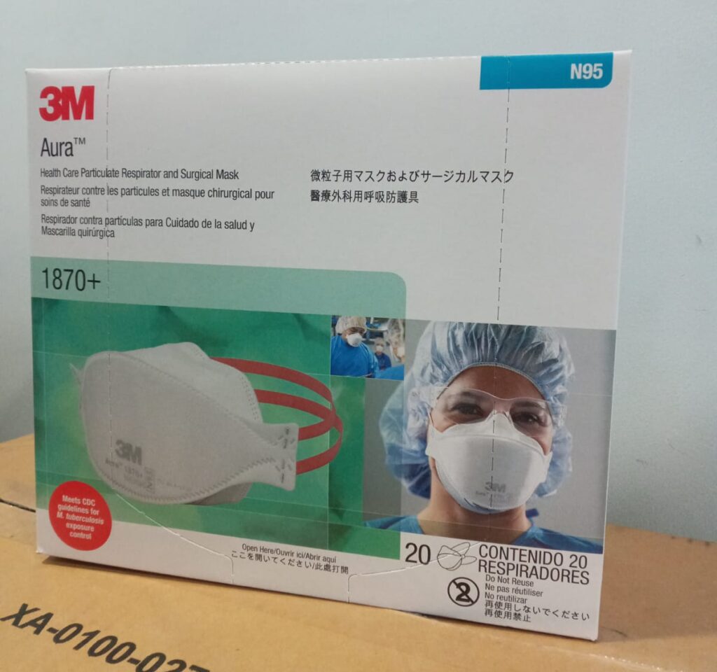 Mascarilla N95 3M 1870 AURA (Caja x 20 Und)