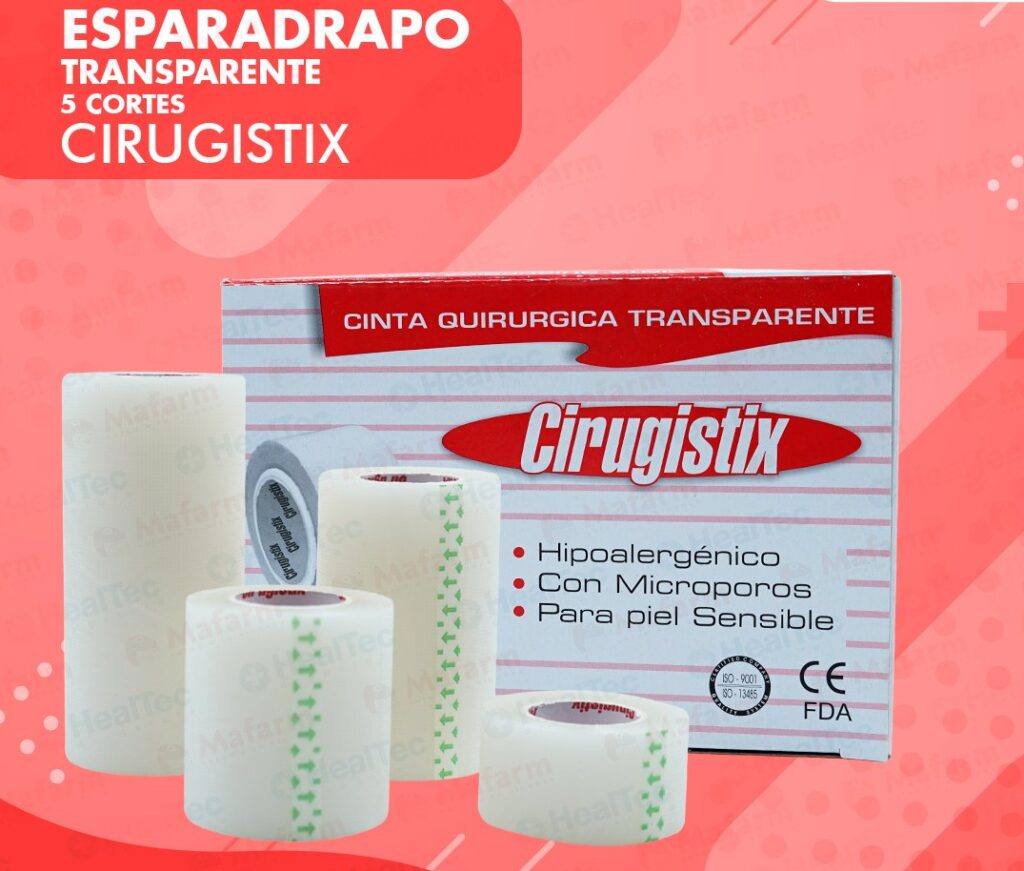 Esparadrapo transparente por 5 cortes CIRUGISTIX