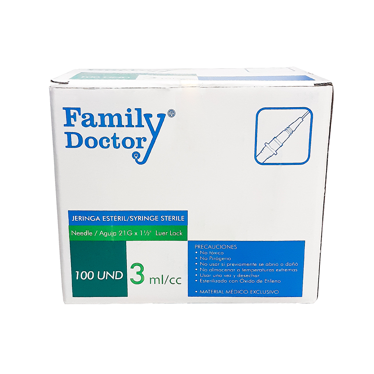 Jeringa esteril descartable 3ML- Family Doctor
