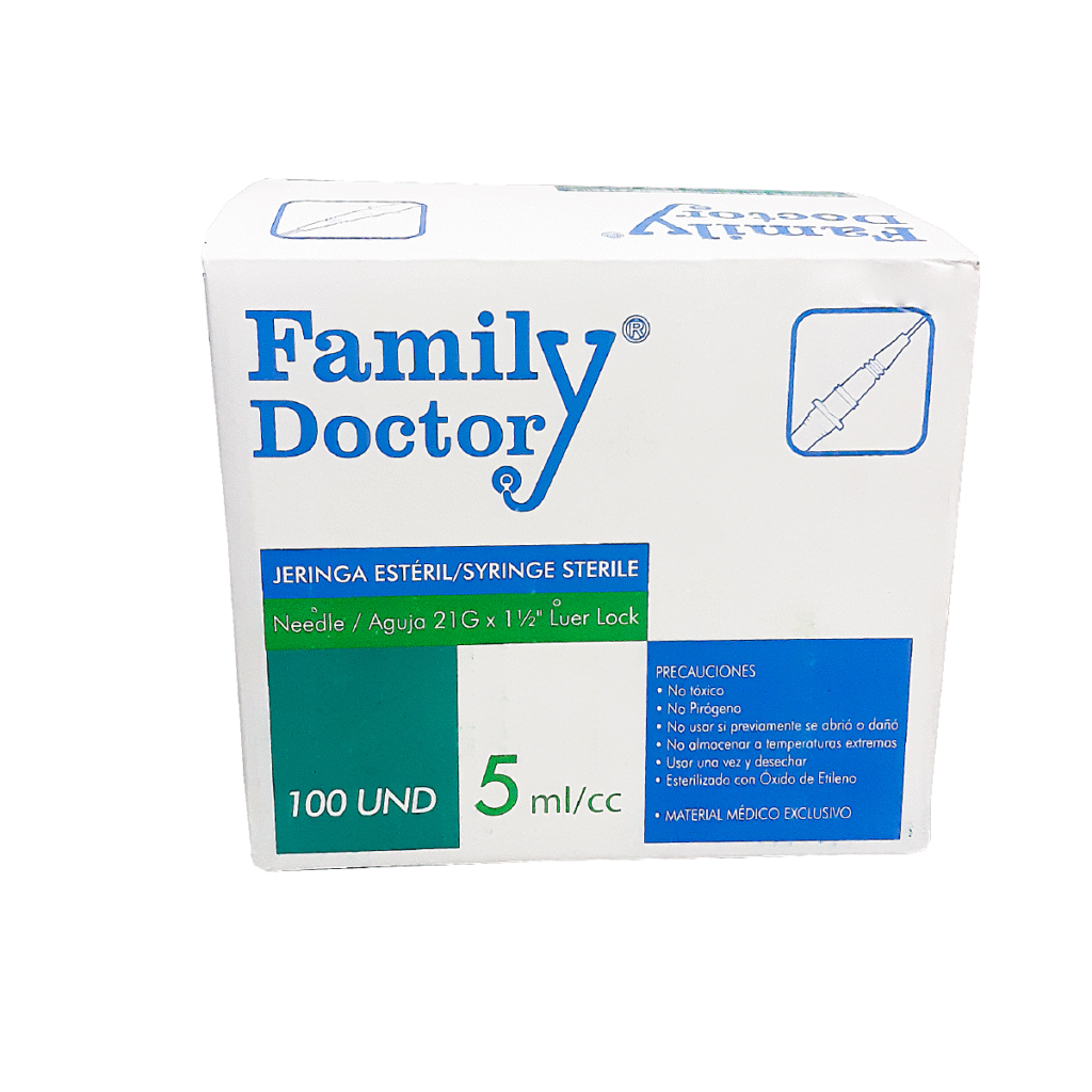 Jeringa Estéril descartable 5ML- Family Doctor