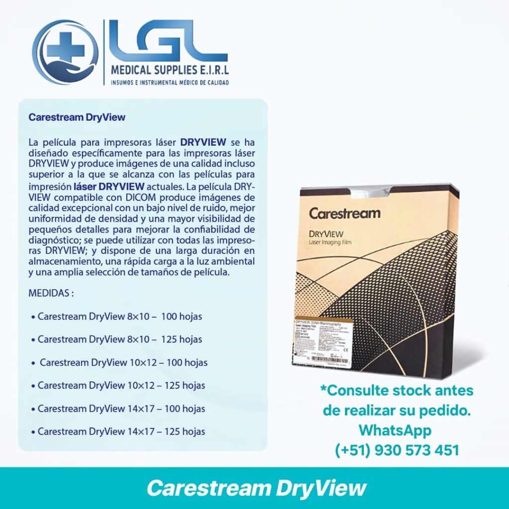 PELICULA LASER DVE 8 X 10" X 125 CARESTREAM