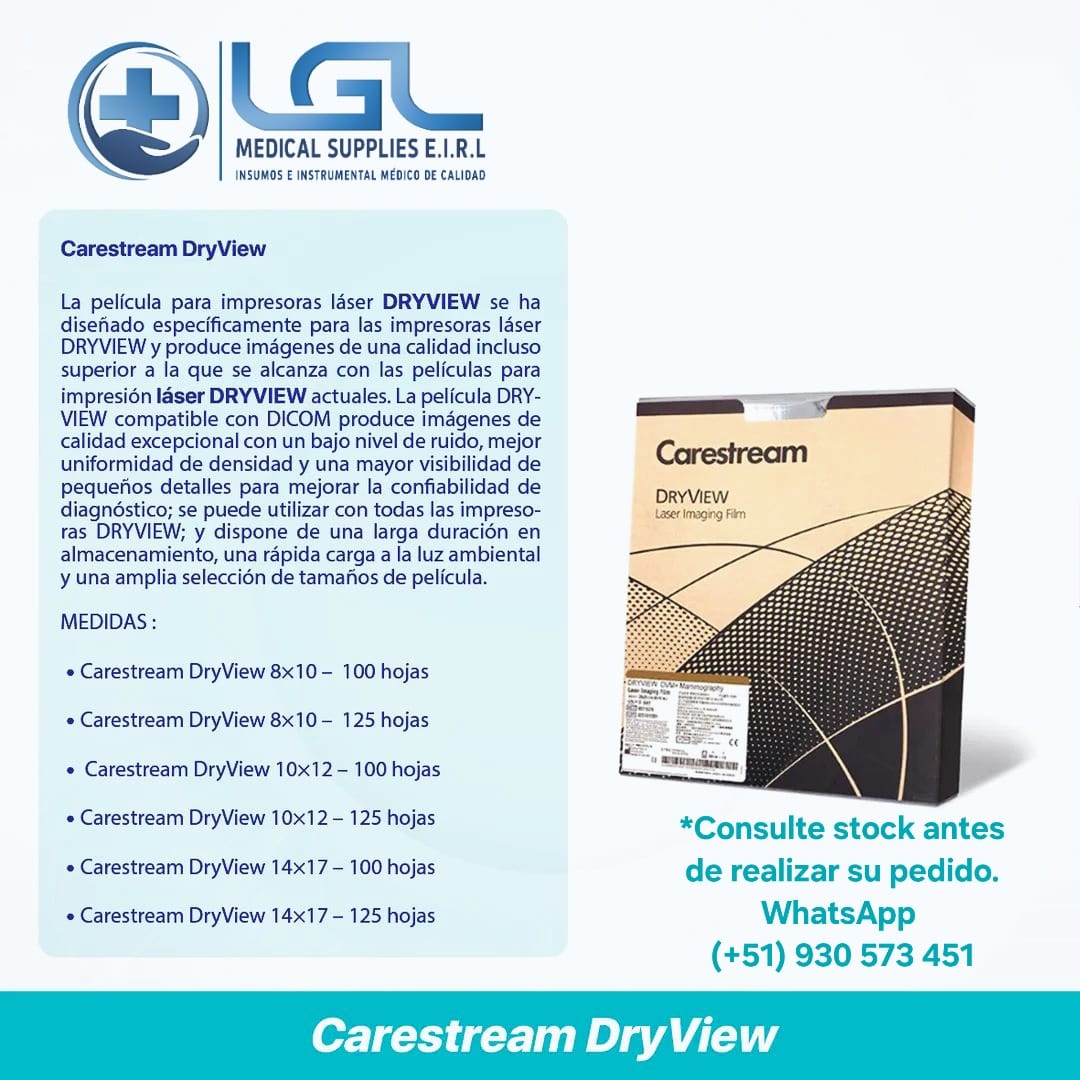 PELICULA LASER DVE 8 X 10" X 125 CARESTREAM